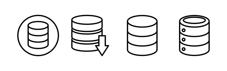 Database icon vector. server icon. storage Illustrazione stock