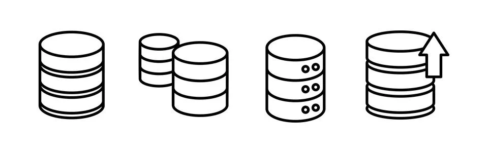 Database icon vector. server icon. storage Illustrazione stock