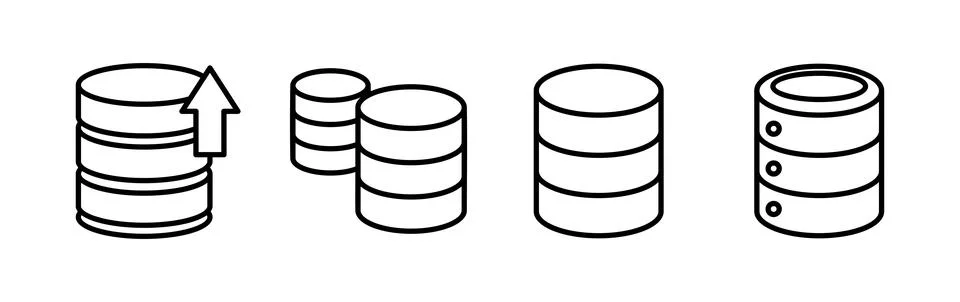 Database icon vector. server icon. storage Illustrazione stock