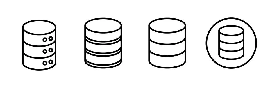 Database icon vector. server icon. storage Illustrazione stock