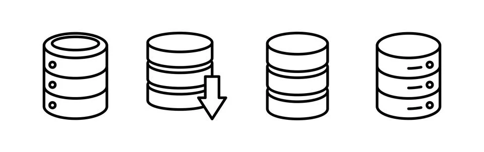 Database icon vector. server icon. storage Stock Illustration