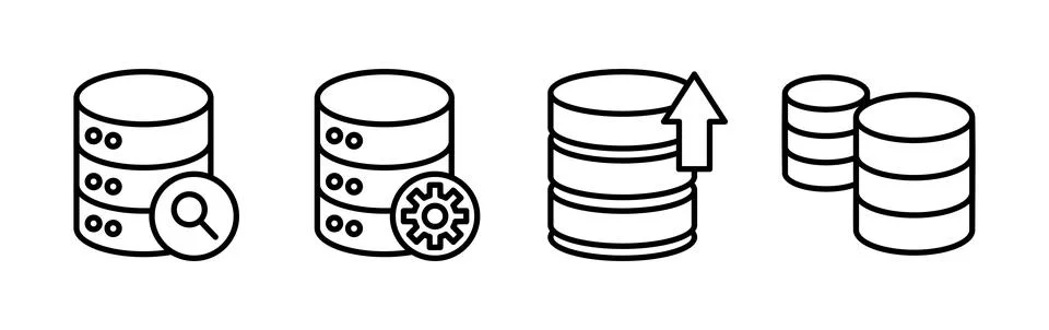 Database icon vector. server icon. storage Stockillustratie