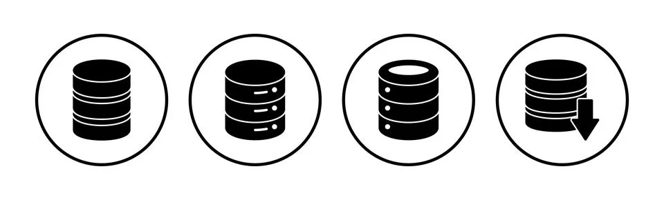 Database icon vector. server icon. storage Illustrazione stock