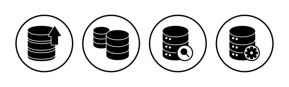 Database icon vector. server icon. storage Illustrazione stock