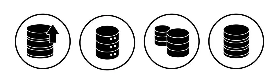 Database icon vector. server icon. storage Stock Illustration