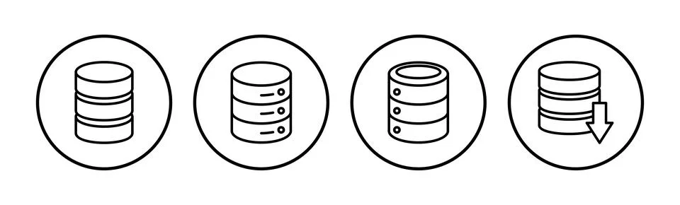 Database icon vector. server icon. storage Stockillustratie