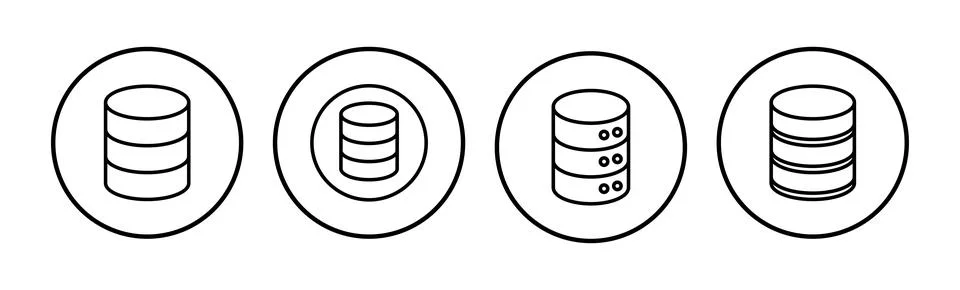 Database icon vector. server icon. storage Illustrazione stock