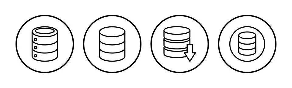 Database icon vector. server icon. storage イラスト素材