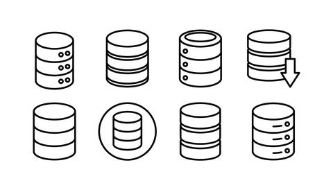 Database icon vector. server icon. storage Illustrazione stock