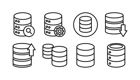 Database icon vector. server icon. storage Stock Illustration