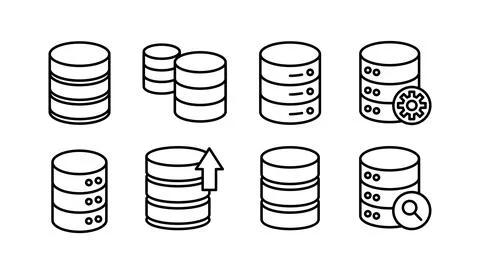 Database icon vector. server icon. storage Stock Illustration