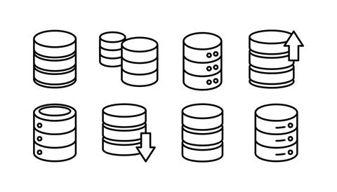 Database icon vector. server icon. storage Stock Illustration