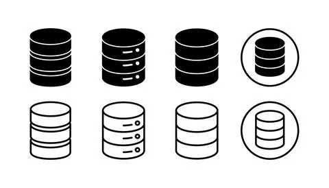 Database icon vector. server icon. storage Illustrazione stock