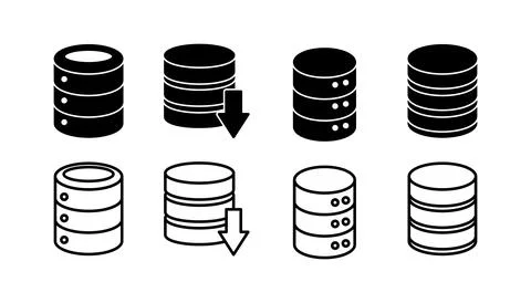 Database icon vector. server icon. storage Illustrazione stock