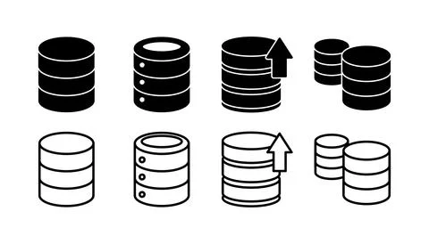 Database icon vector. server icon. storage Stock Illustration