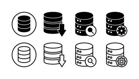 Database icon vector. server icon. storage Stock Illustration