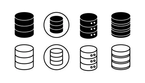 Database icon vector. server icon. storage Illustrazione stock