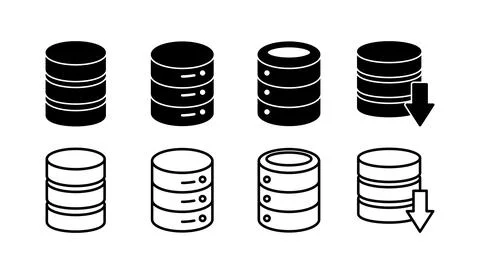 Database icon vector. server icon. storage Stock Illustration