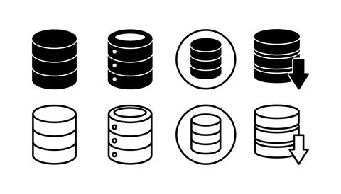 Database icon vector. server icon. storage Stockillustratie