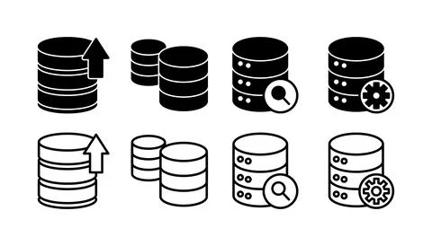 Database icon vector. server icon. storage Stock Illustration