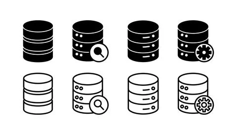 Database icon vector. server icon. storage Stock Illustration