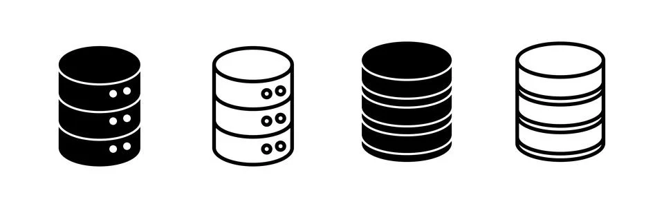 Database icon vector. server icon. storage Illustrazione stock