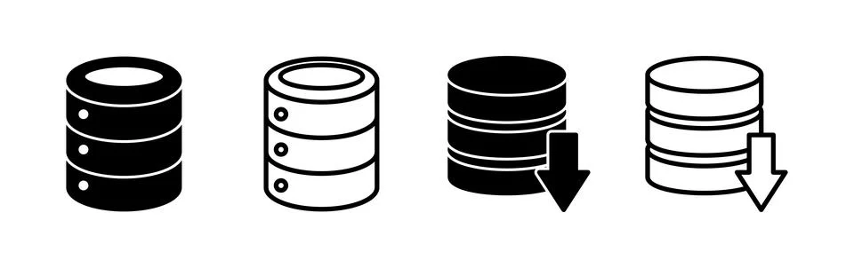 Database icon vector. server icon. storage Illustrazione stock