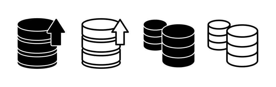 Database icon vector. server icon. storage イラスト素材