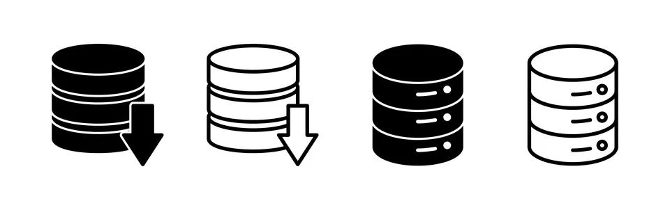 Database icon vector. server icon. storage Stock Illustration