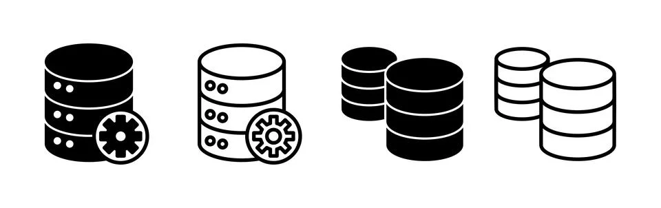 Database icon vector. server icon. storage Illustrazione stock