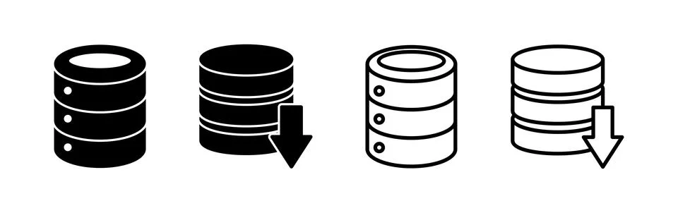 Database icon vector. server icon. storage Stock Illustration