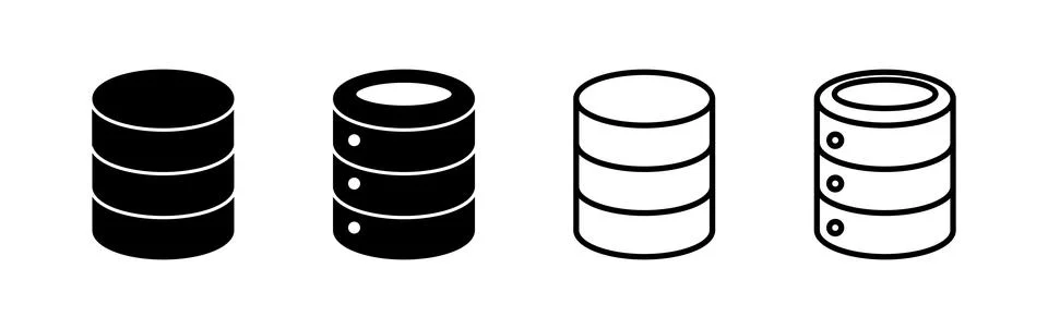 Database icon vector. server icon. storage Illustrazione stock