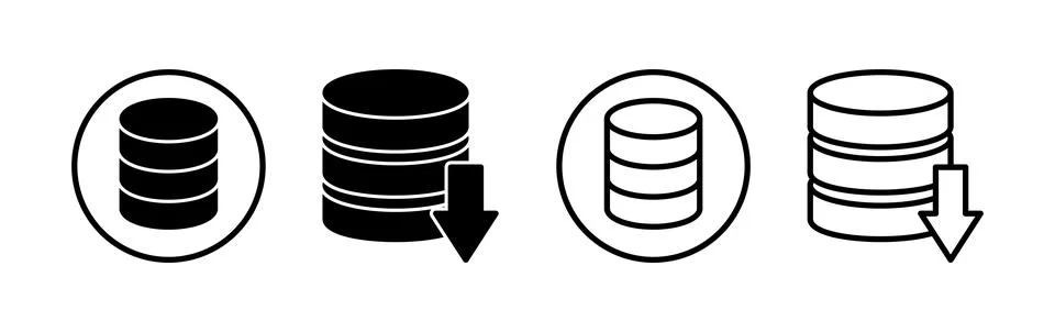 Database icon vector. server icon. storage Stock Illustration