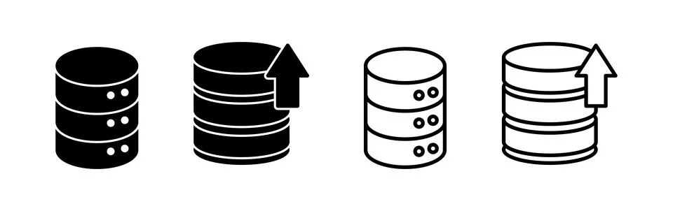 Database icon vector. server icon. storage Illustrazione stock