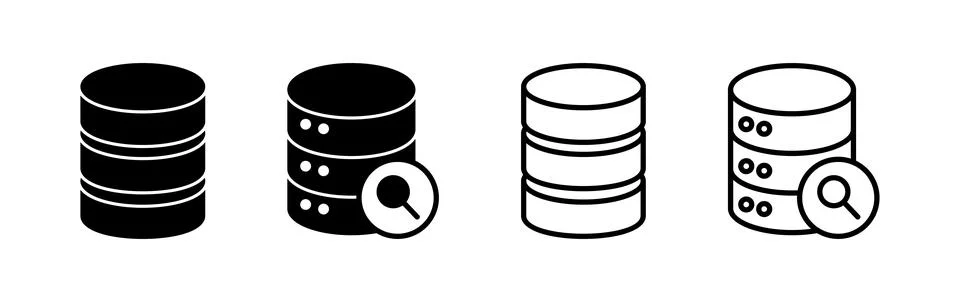 Database icon vector. server icon. storage Illustrazione stock