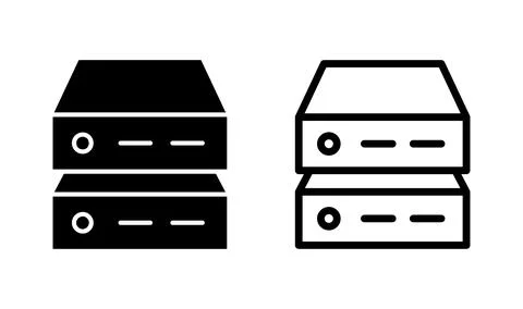Database icon vector. server icon. storage Illustrazione stock