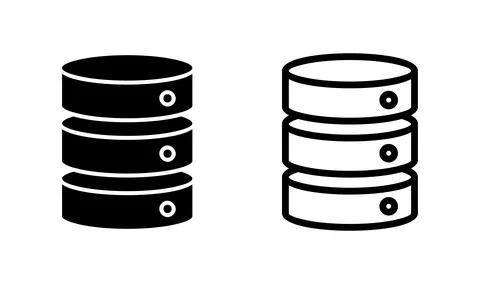 Database icon vector. server icon. storage Illustrazione stock