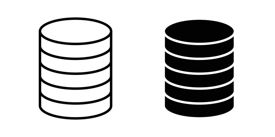 Database icon vector symbol graphics Stock Illustration