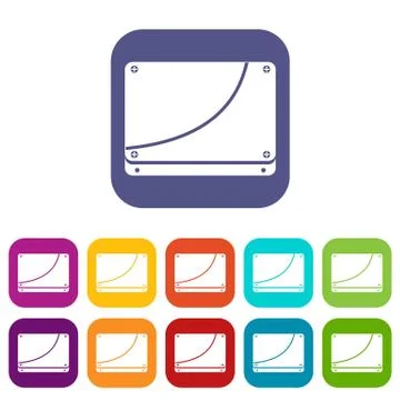 Database icons set Stock Illustration