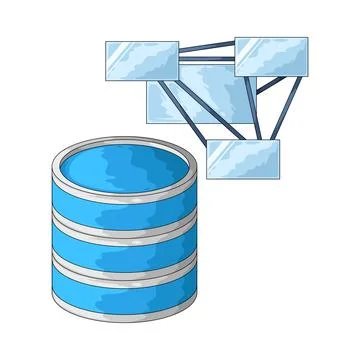 Database illustration 스톡 일러스트