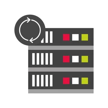Database illustration with server イラスト素材
