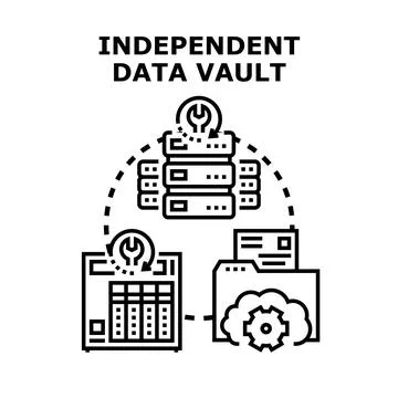 Database independent data vault administration strategy Stock Illustration