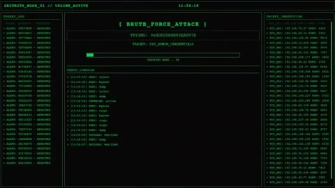 Database Injection Exploit Simulation on Web Application Stock Footage 339157115