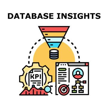 Database insights data analysis and optimization concept Stock-Illustration