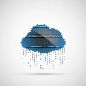 Database Internet server. Cloud computing icon design Stock Illustration