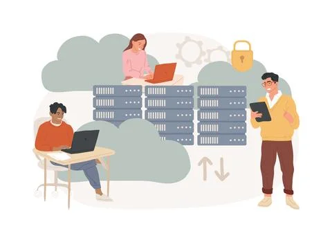 Database isolated concept vector illustration. イラスト素材