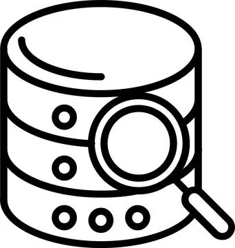 Database Line Icon Design Illustrazione stock