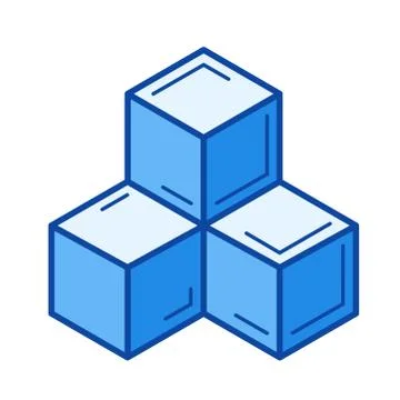 Database line icon. Illustrazione stock
