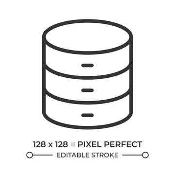 Database line icon Stock Illustration