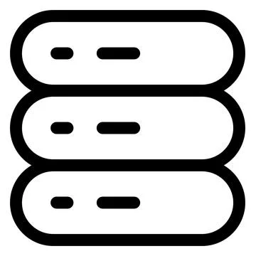 Database line icon vector illustration isolated on white background Illustrazione stock